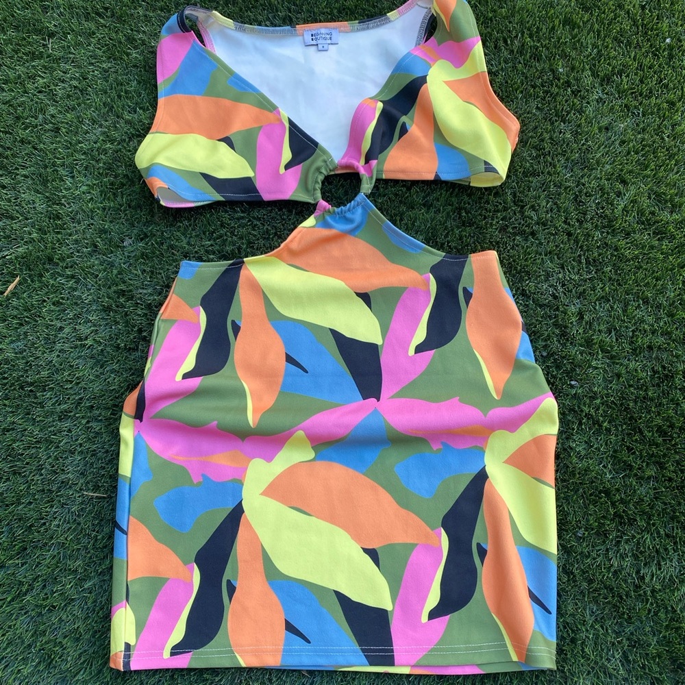 Beginning Boutique - Sloane Mini Dress Tropical